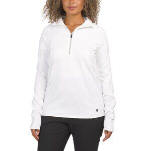 SNOW ANGEL White Warm Lock Base Layer Chami Half Zip Top